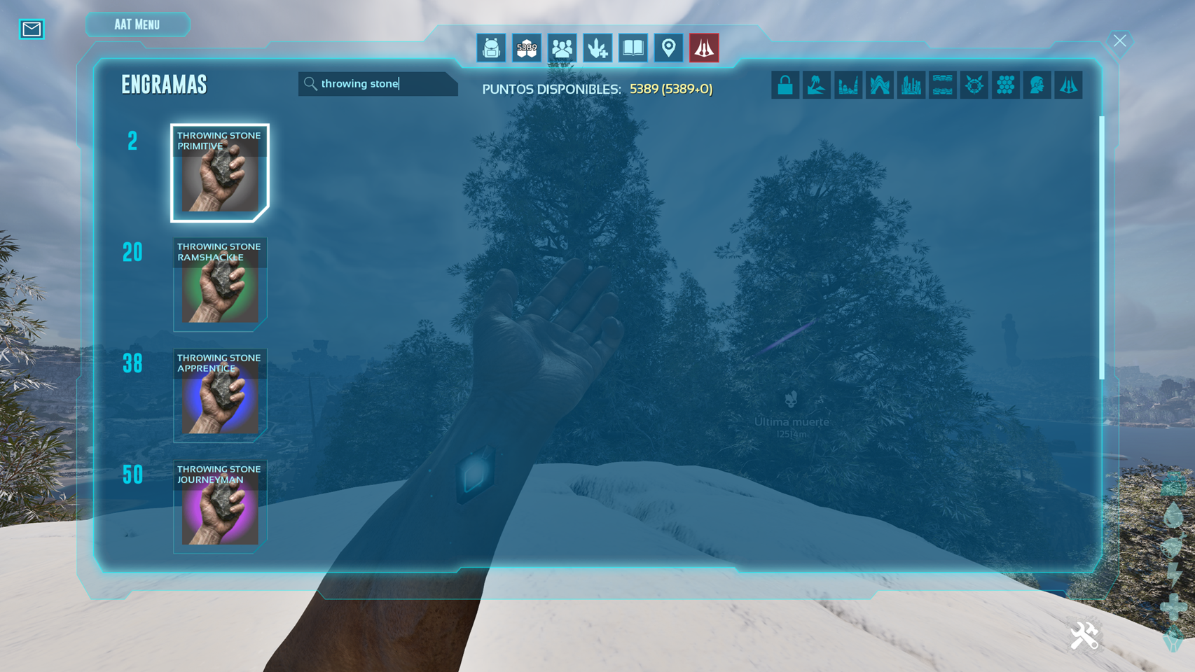 Thumbnail Find and unlock the custom engram in your crafting menu to master the art of hand-throwing stones against wild targets.