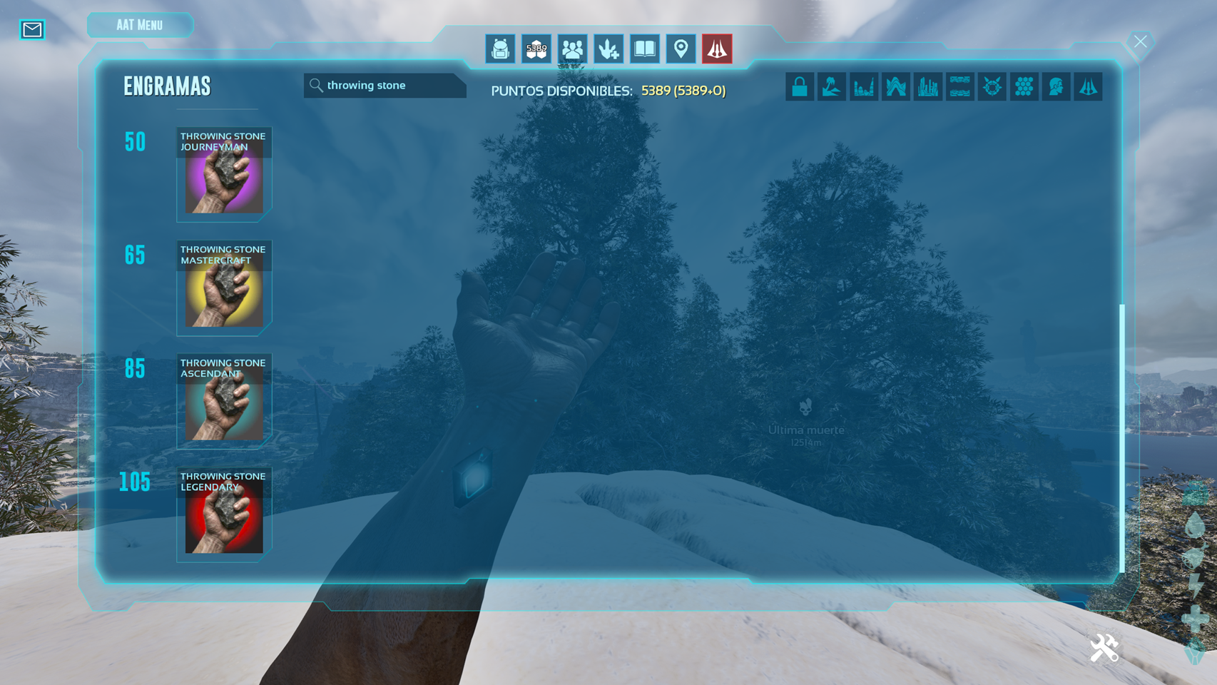 Thumbnail Find and unlock the custom engram in your crafting menu to master the art of hand-throwing stones against wild targets.