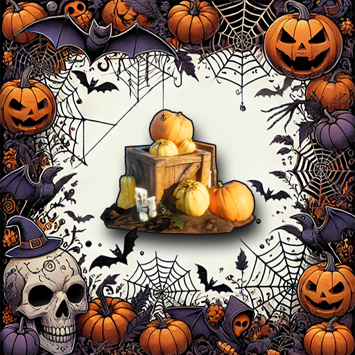 Thumbnail MSVV Halloween Pumpkin Harvest Crate. Place around your base.