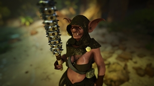 Female Goblin Wielding Her Favorite Weapon!