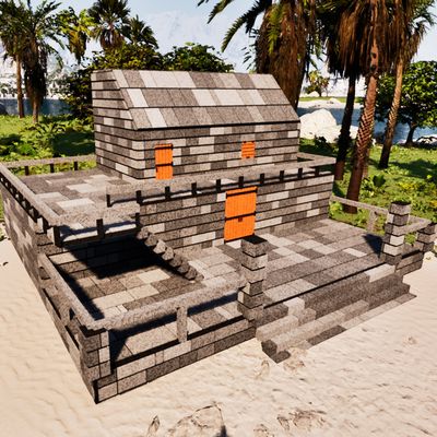 LF Structure Skin - Pixel Wall – ARK: Survival Ascended Mod
