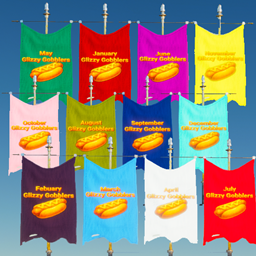 Glizzy Gobblers Calander Flags