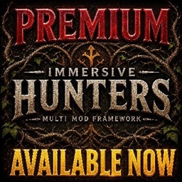 IMMERSIVE HUNTERS - COMBAT OVERHAUL DODGING FINISHER DUAL WEAPON HUMAN HYBRID NPC ROUTINE IMMERSION ROLEPLAY DANCE WALKSTYLE project image