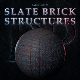 Dark Puddles Rounded Structures: Slate Brick